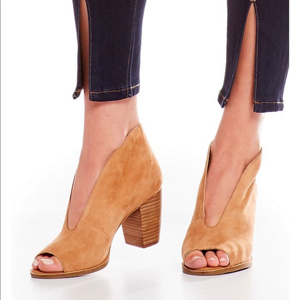 Lucky Brand Joal Suede Block Heel Booties